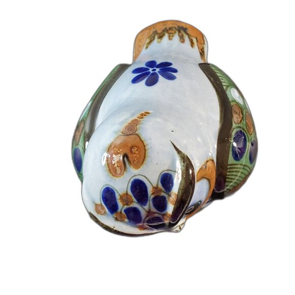 Tonala Mexico Hand Painted Ceramic Owl Figure~Vintage~ - Picture 6 of 7
